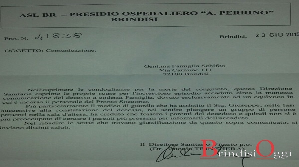 scuse ospedale schifeo