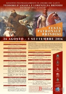 Programma Festa Patronale Brindisi