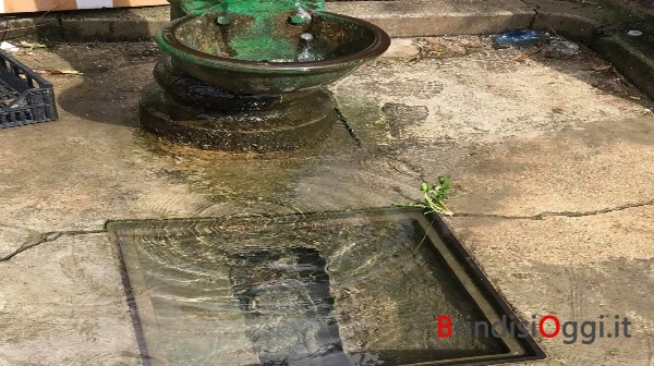 Si rompe la fontana pubblica, l'acqua sgorga e si riversa per strada,  nessuno interviene/Video - Brindisi Oggi, news Brindisi notizie Brindisi e  provincia