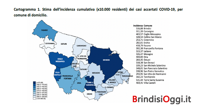Incidenza per comune 11-04-2021