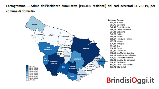 Incidenza per comune 11-07-2021